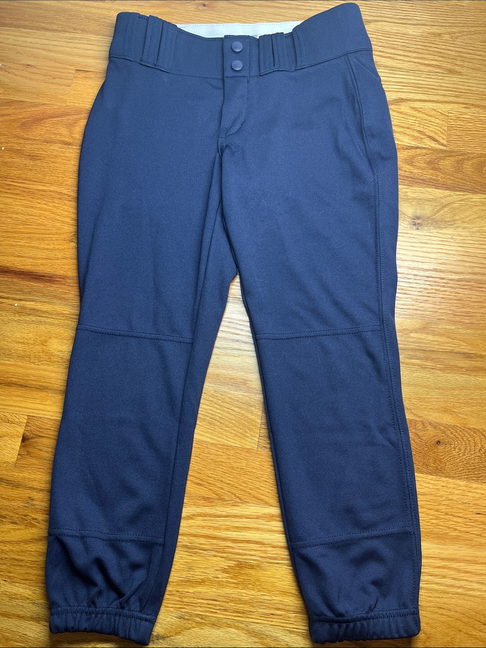 Girl's Navy Athletic Softball Pants Youth Large